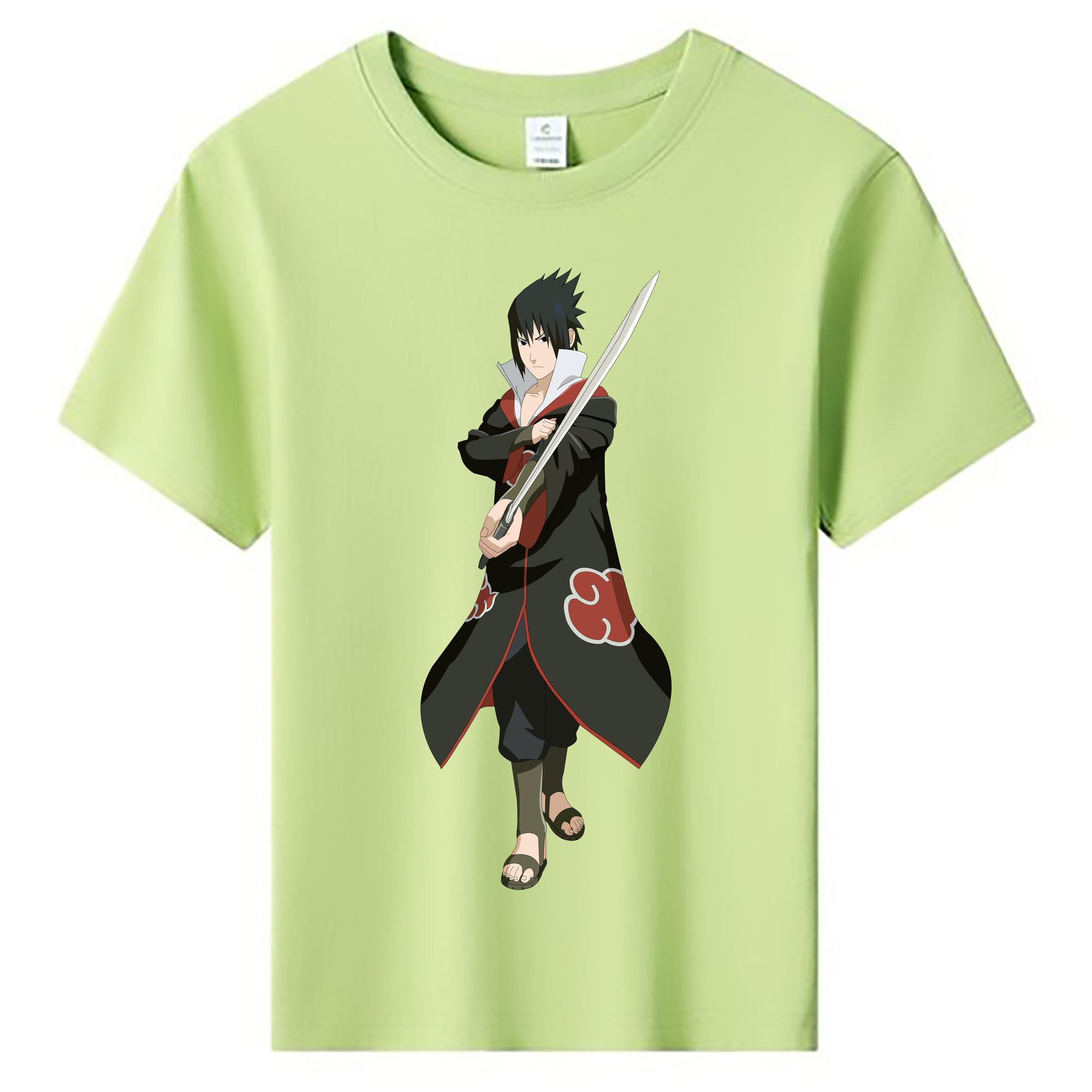 （画像用） NARUTO -ナルト- うちは サスケ Uchiha Sasuke 綿100％キッズTシャツ（フロントプリント）